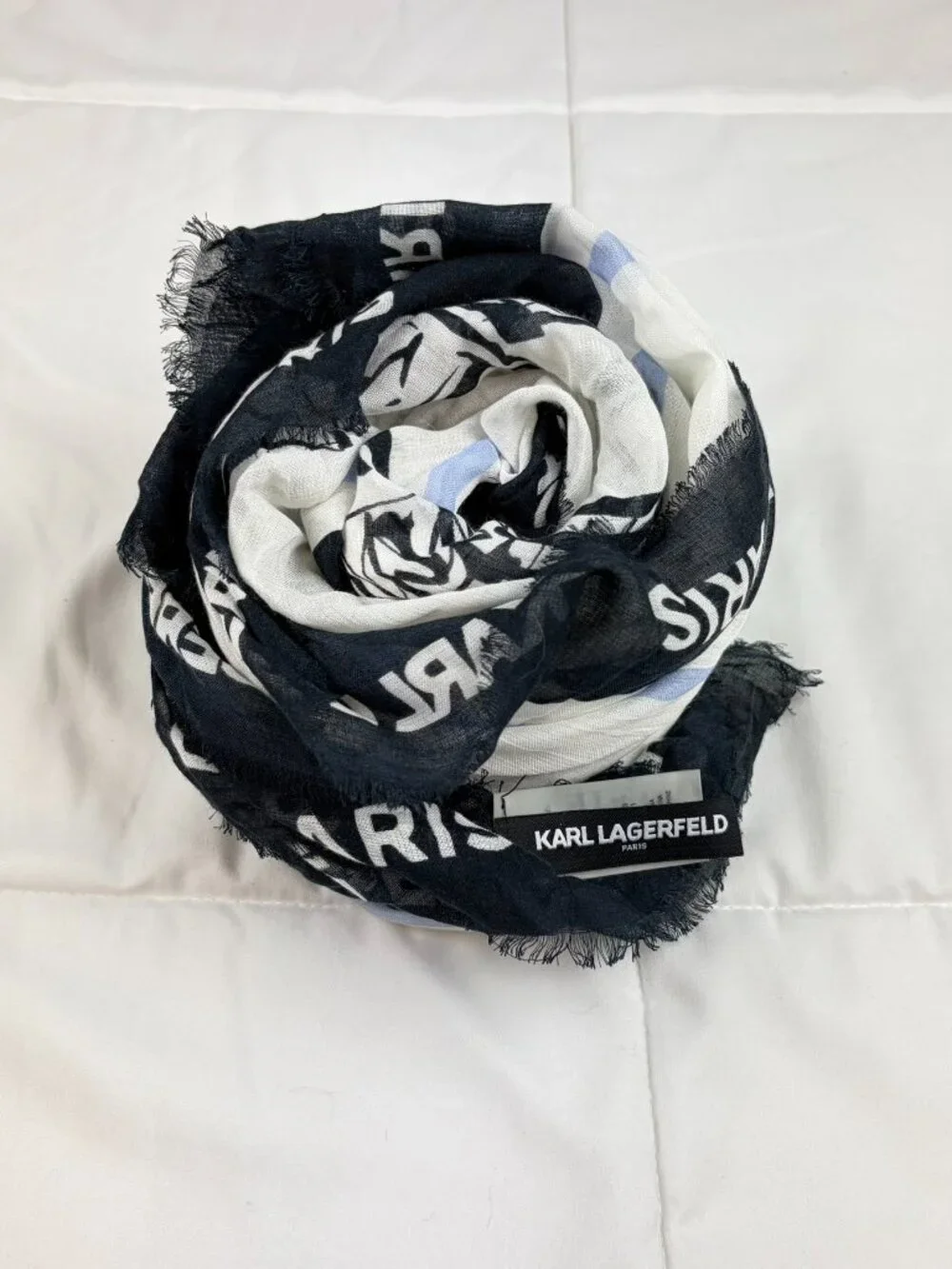 Karl Lagerfeld Paris Theme Silk Blend Square Scarf 54